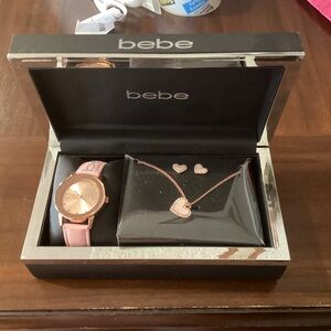 Bebe Watch & Necklace Set